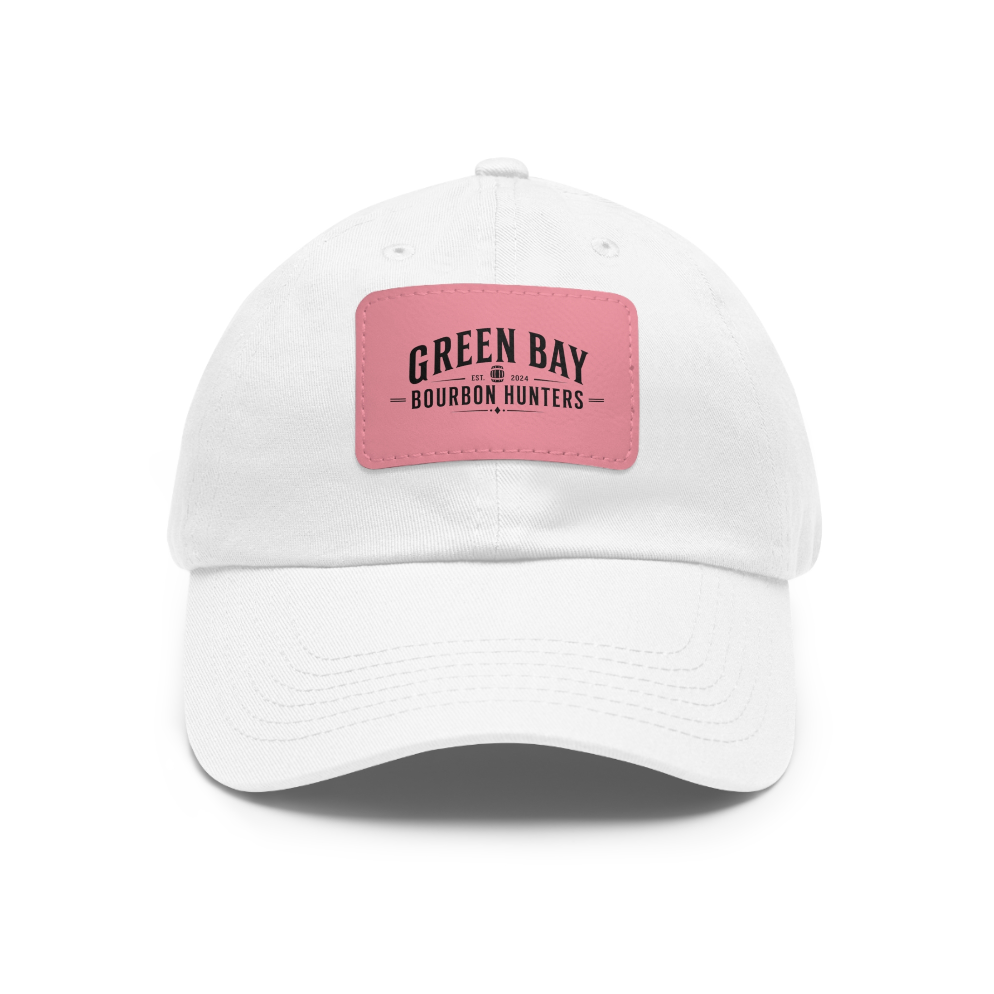Green Bay Bourbon Hunters Leather Patch Dad Hat - Image 26