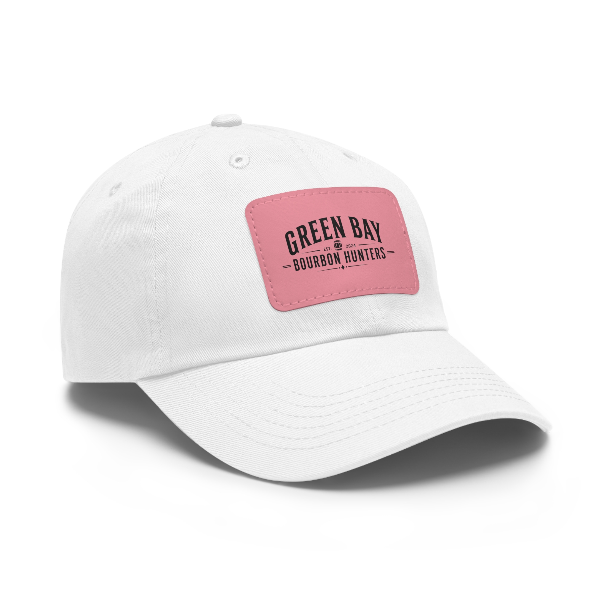 Green Bay Bourbon Hunters Leather Patch Dad Hat - Image 27