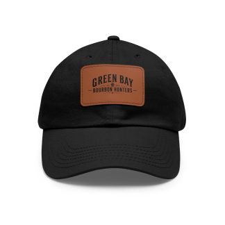 Green Bay Bourbon Hunters Leather Patch Dad Hat