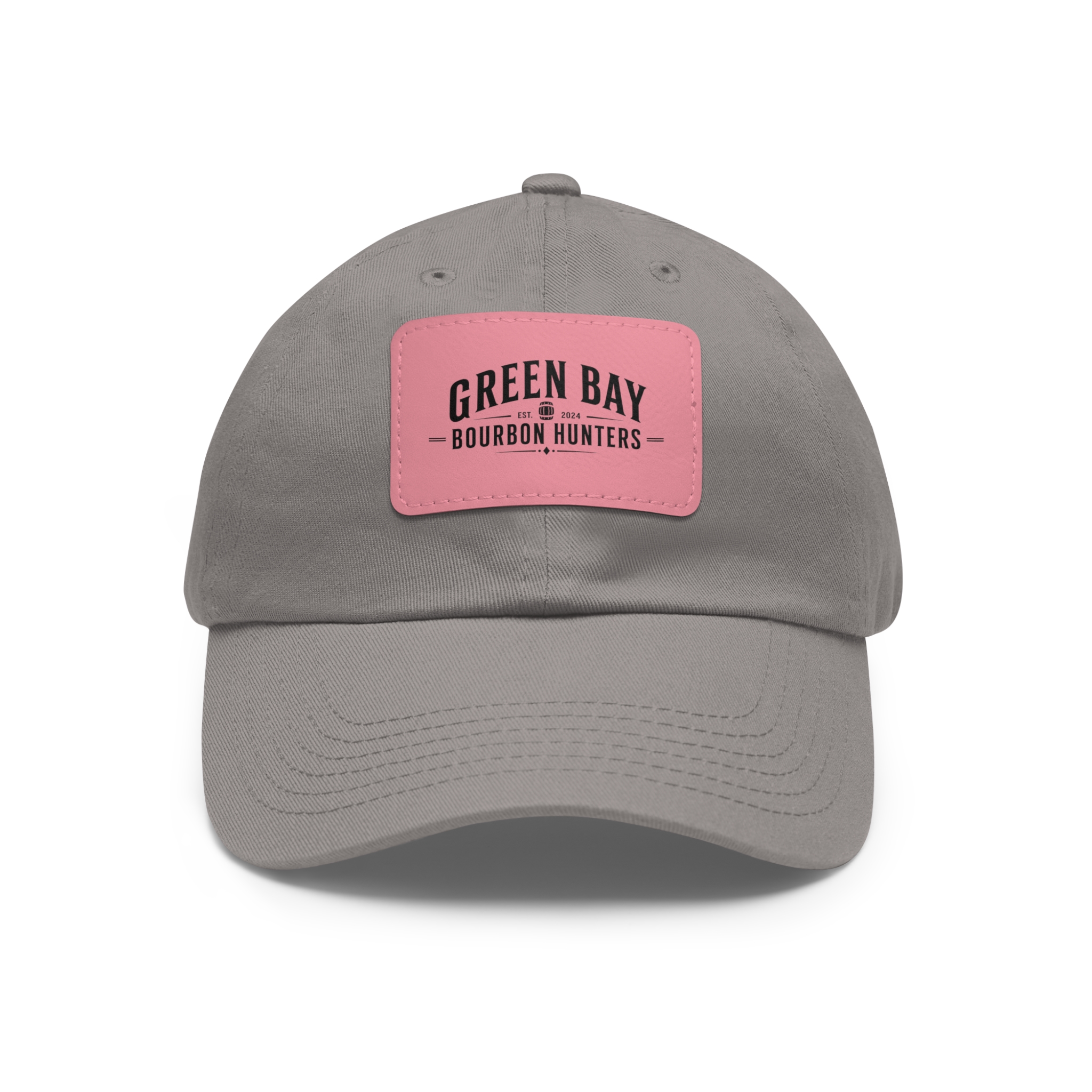 Green Bay Bourbon Hunters Leather Patch Dad Hat - Image 10