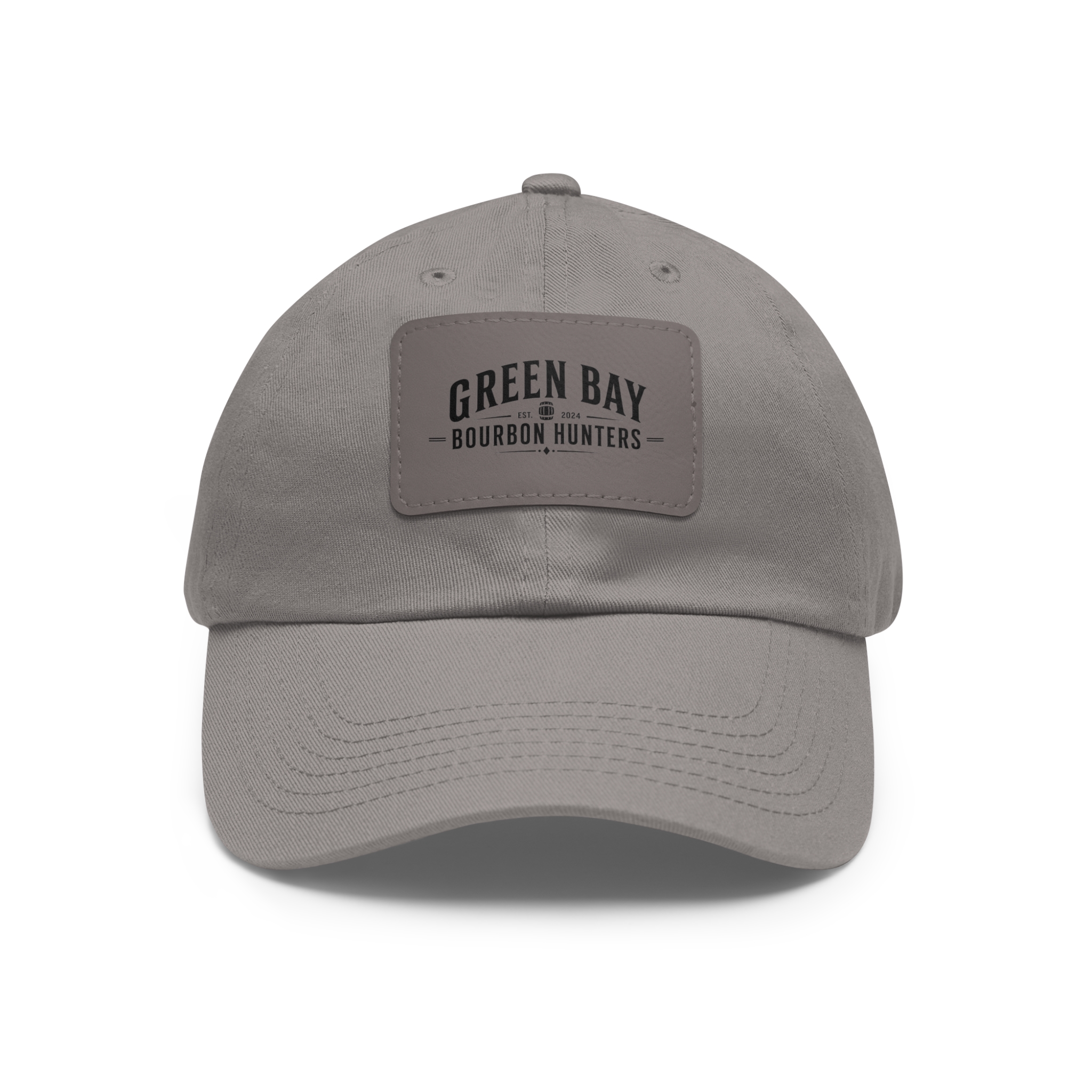 Green Bay Bourbon Hunters Leather Patch Dad Hat - Image 31