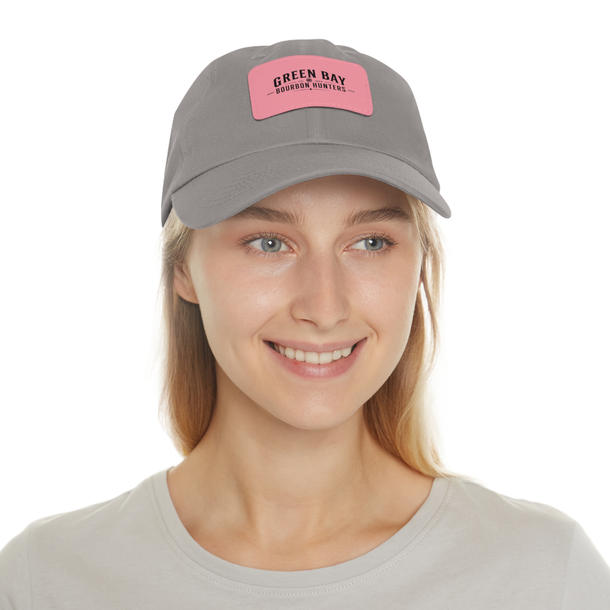 Green Bay Bourbon Hunters Leather Patch Dad Hat - Image 13