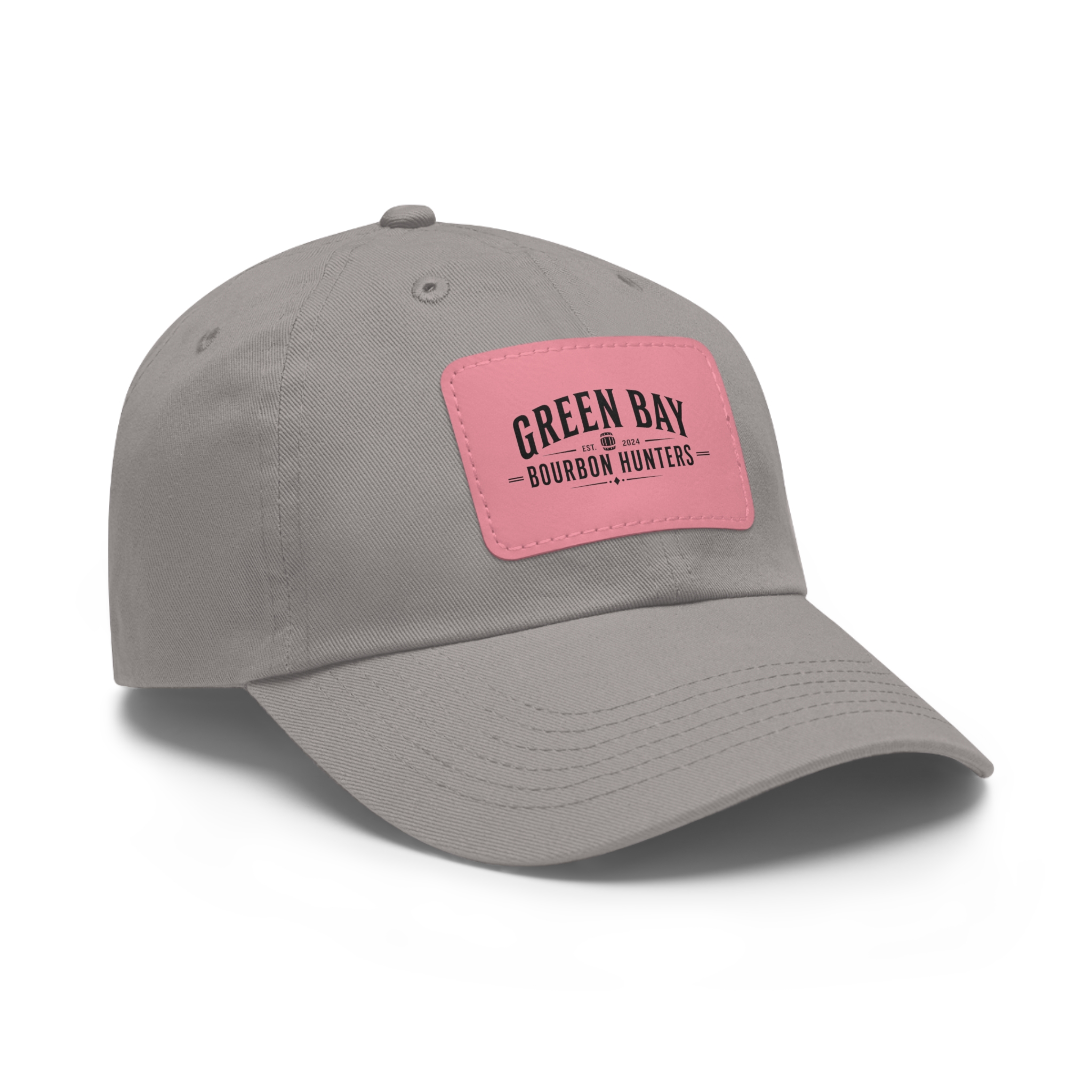 Green Bay Bourbon Hunters Leather Patch Dad Hat - Image 11