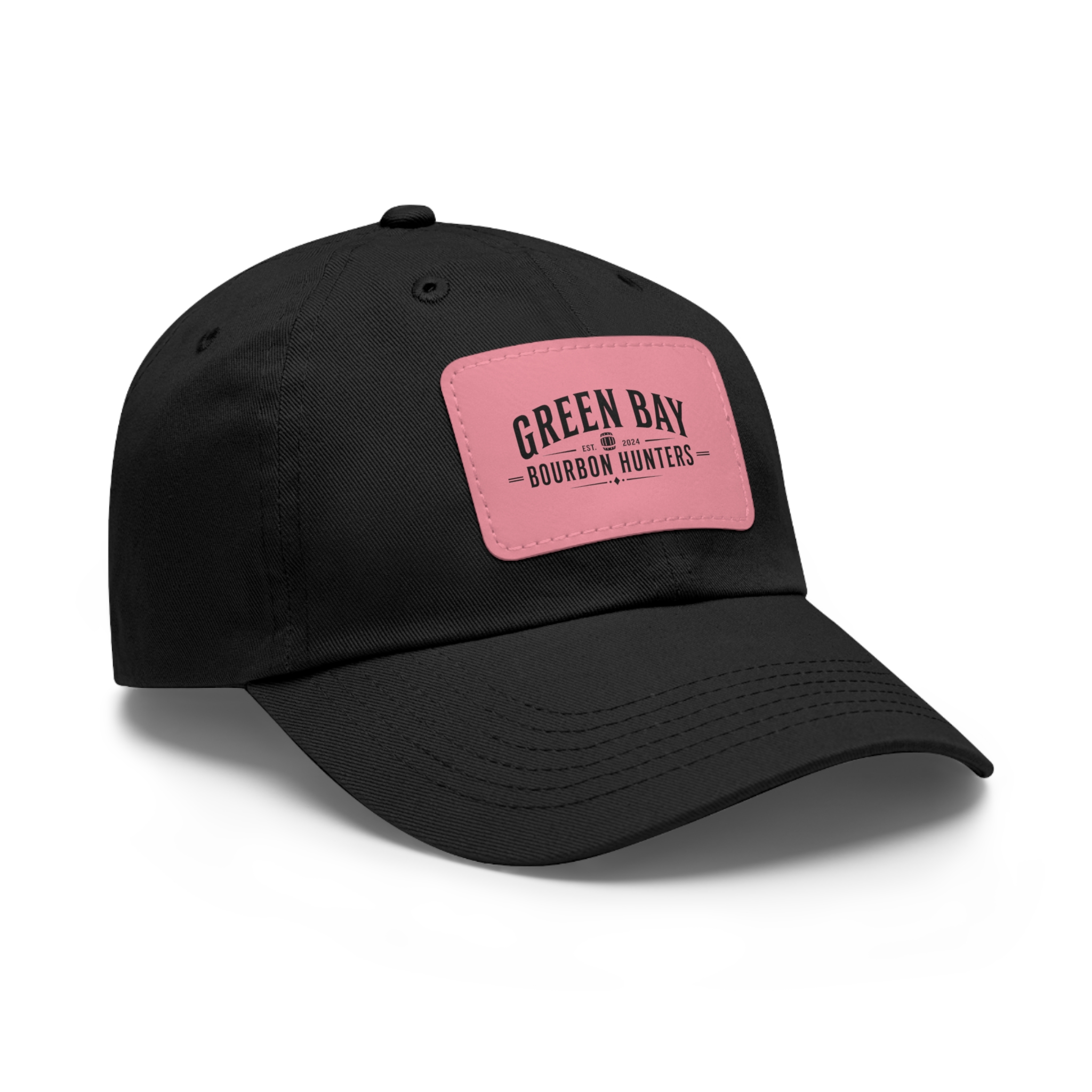 Green Bay Bourbon Hunters Leather Patch Dad Hat - Image 7